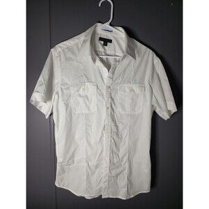 Banana Republic Short Sleeve White Dress Shirts for Men